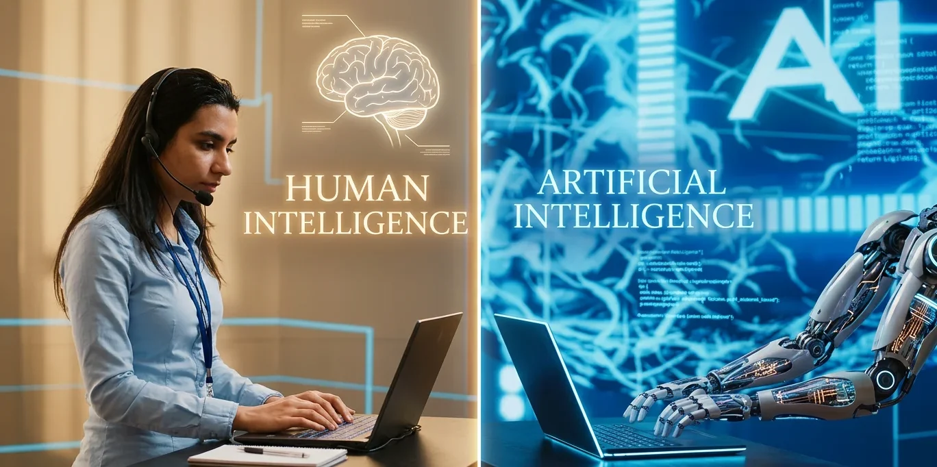 Explore AI vs human teams in 2026 and learn how businesses combine AI automation with human skills to improve productivity, innovation, and long-term growth.